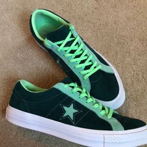 converse one star dark green